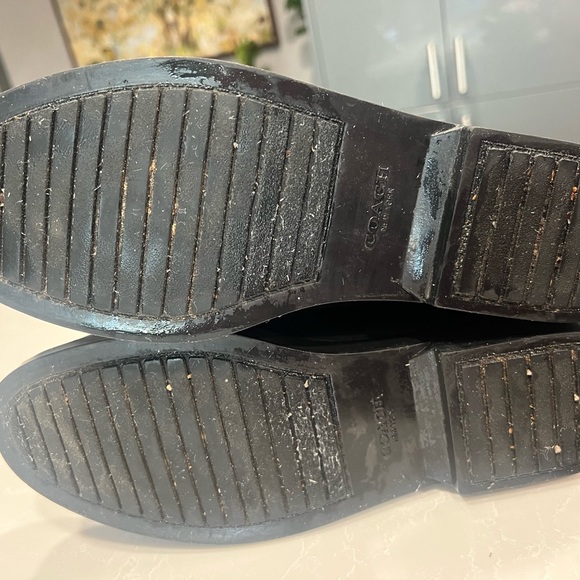 Coach black and floral rain boots. - Picture 7 of 7